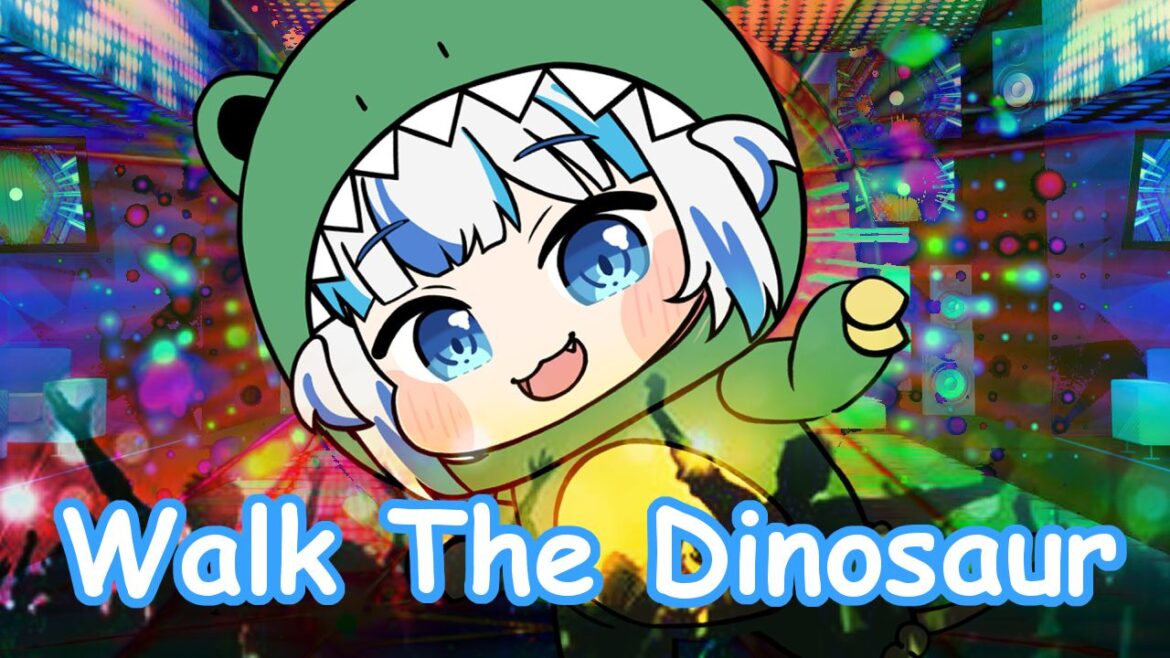 Walk The Dino Gura😆｜Walk The Dinosaur🦖｜Gawr Gura Sing｜Gawr Gura Animation｜Hololive Animation｜